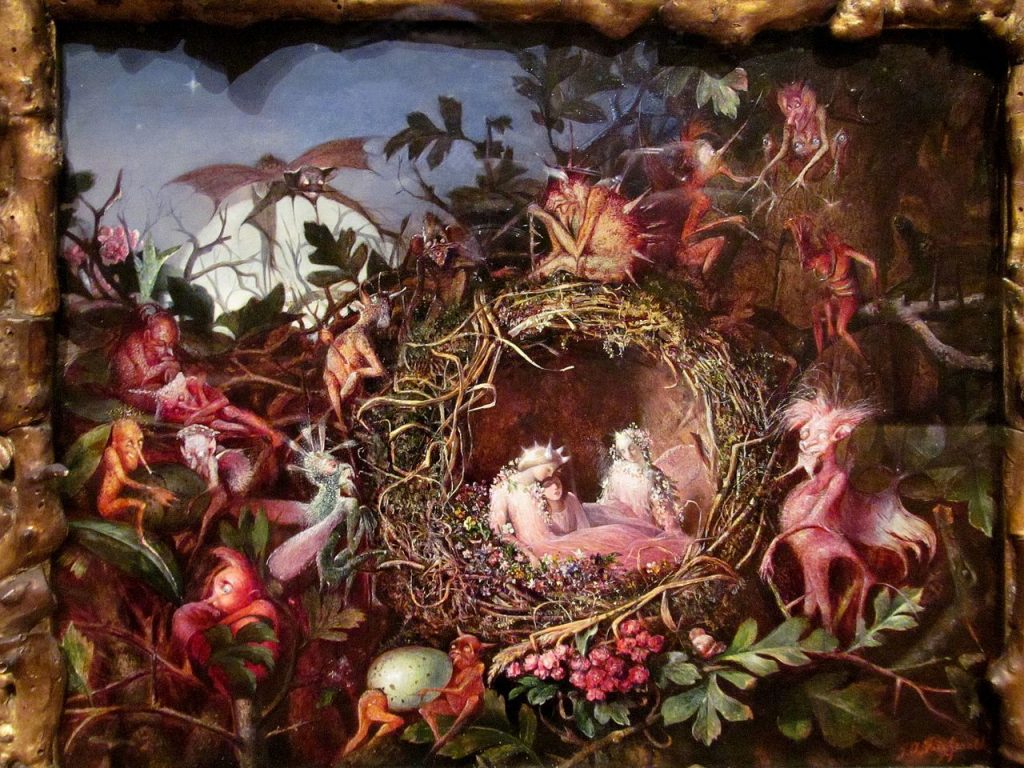 Fairies in a bird's nest